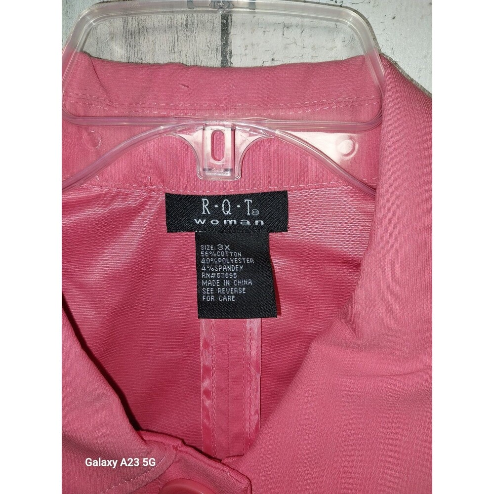 R.Q.T. Woman Bold And Basic Jacket Size 3X Peach NWT - Picture 6 of 8